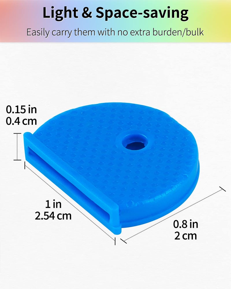 Uniclife 32 Pcs Key Cap Covers 1 Inch Key Head Protectors Soft Flexible Key Identifiers for Standard Regular Thin Flat House Keys (Not Suitable for Odd-Shaped Keys), 8 Colors - Image 3